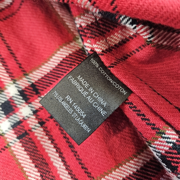 Monkey Sport Men’s Western Flannel Shirt Red Size Large - Picture 8 of 11